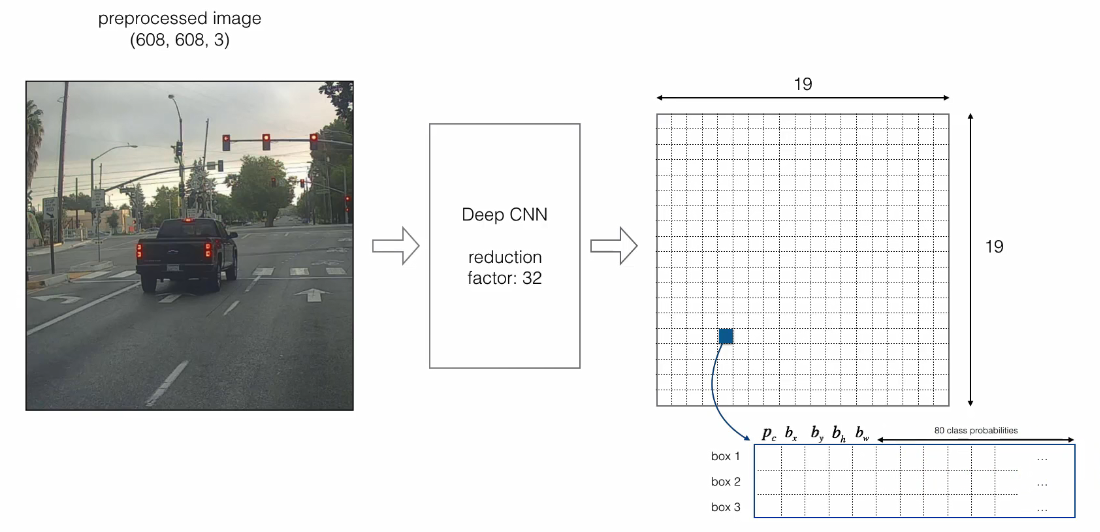 608608降维32，下采样为1919的特征图网格